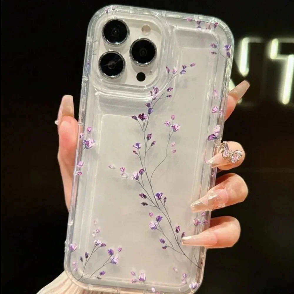 ⚠️Clearance iPhone 15/Pro/Pro Max Simple Floral Phone Case - Picture 1 of 4